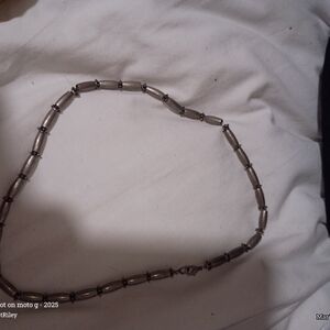 Elegant Silver Beaded Necklace